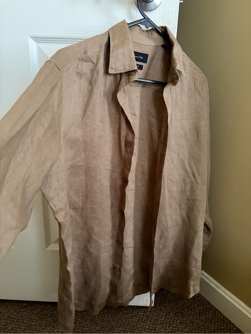Massimo Dutti Linen Shirt in Brown